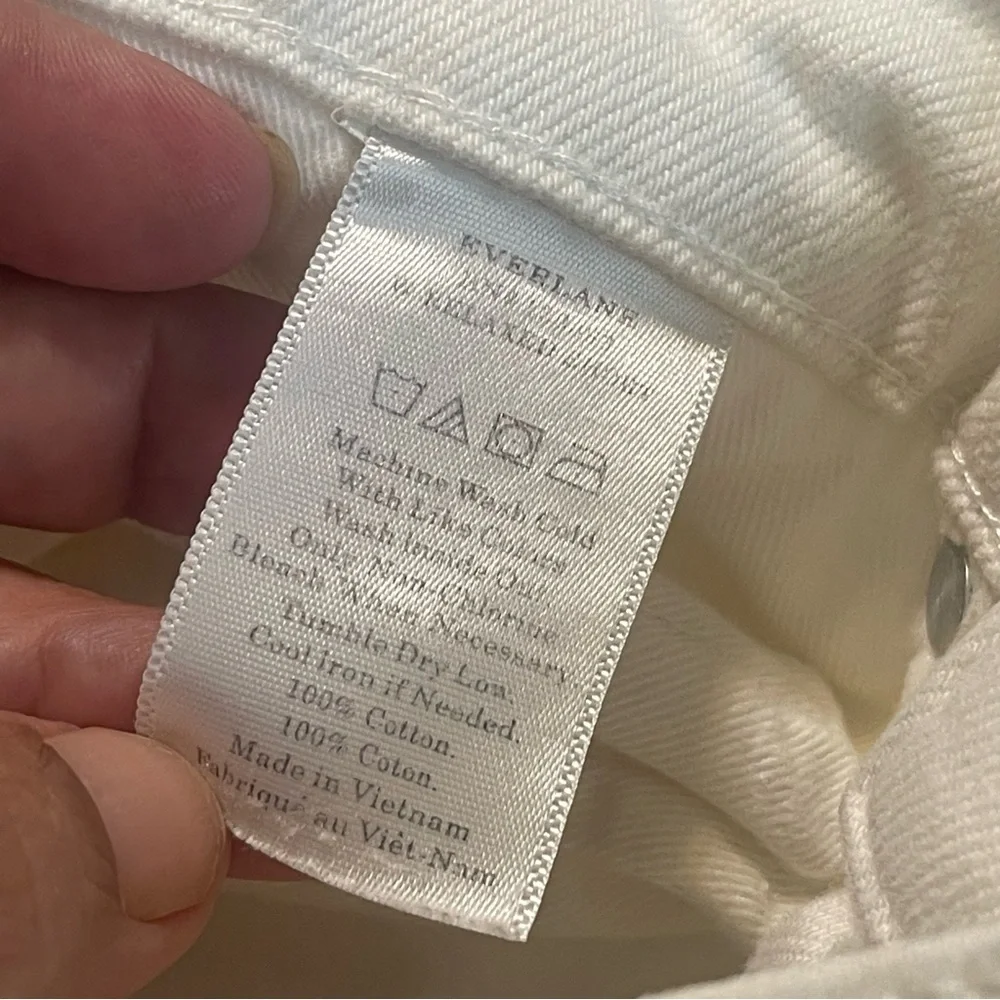 Everlane Relaxed White‎ Denim Short 27